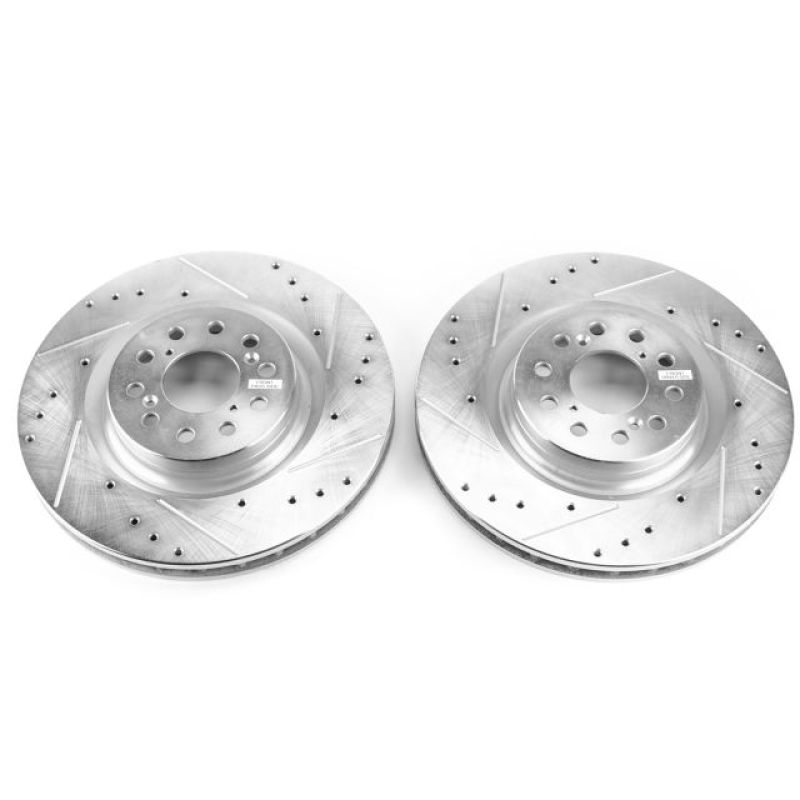 Power Stop Front Evolution Drilled & Slotted Rotors Pair Honda Civic 2017 - 2019 | JBR1748XPR - JDMuscleBrake RotorspsbJBR1748XPR