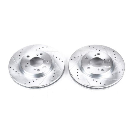 Power Stop Front Evolution Drilled & Slotted Rotors Pair Honda Odyssey 2005 - 2010 | JBR989XPR - JDMuscleBrake RotorspsbJBR989XPR