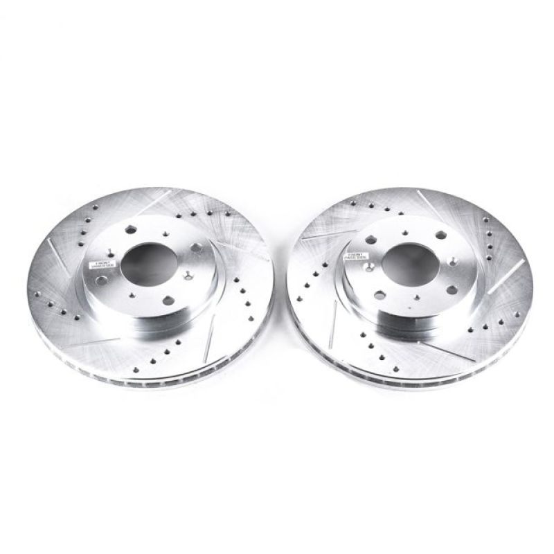 Power Stop Front Evolution Drilled & Slotted Rotors Pair Honda Prelude 1992 - 1996 | JBR707XPR - JDMuscleBrake RotorspsbJBR707XPR