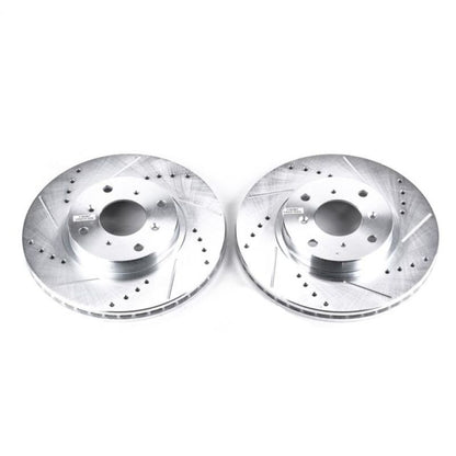 Power Stop Front Evolution Drilled & Slotted Rotors Pair Honda Prelude 1992 - 1996 | JBR707XPR - JDMuscleBrake RotorspsbJBR707XPR