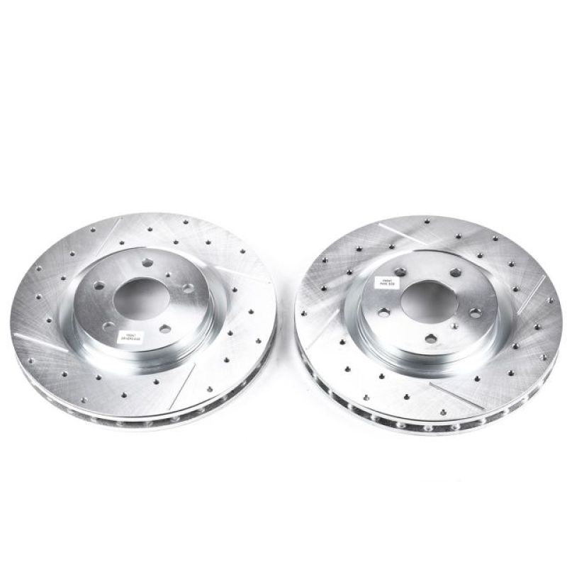 Power Stop Front Evolution Drilled & Slotted Rotors Pair Infiniti G35 2003 - 2004 / Nissan 350Z 2003 - 2008 | JBR1107XPR - JDMuscleBrake RotorspsbJBR1107XPR