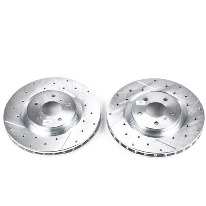 Power Stop Front Evolution Drilled & Slotted Rotors Pair Infiniti G35 2003 - 2004 / Nissan 350Z 2003 - 2008 | JBR1107XPR - JDMuscleBrake RotorspsbJBR1107XPR