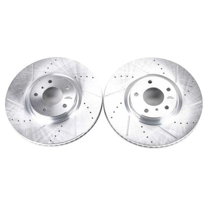 Power Stop Front Evolution Drilled & Slotted Rotors Pair Infiniti G35 20074 - 2008 / G37 2008 - 2013 / Q60 2014 - 2015 | JBR1195XPR - JDMuscleBrake RotorspsbJBR1195XPR