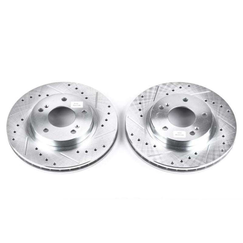 Power Stop Front Evolution Drilled & Slotted Rotors Pair Infiniti I30 2000 - 2001 / Maxima 1999 - 2001 | JBR918XPR - JDMuscleBrakes Package DealspsbJBR918XPR