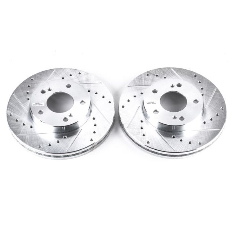 Power Stop Front Evolution Drilled & Slotted Rotors Pair Infiniti J30 1993 - 1997 / Q45 1990 - 1996 | JBR550XPR - JDMuscleBrake RotorspsbJBR550XPR