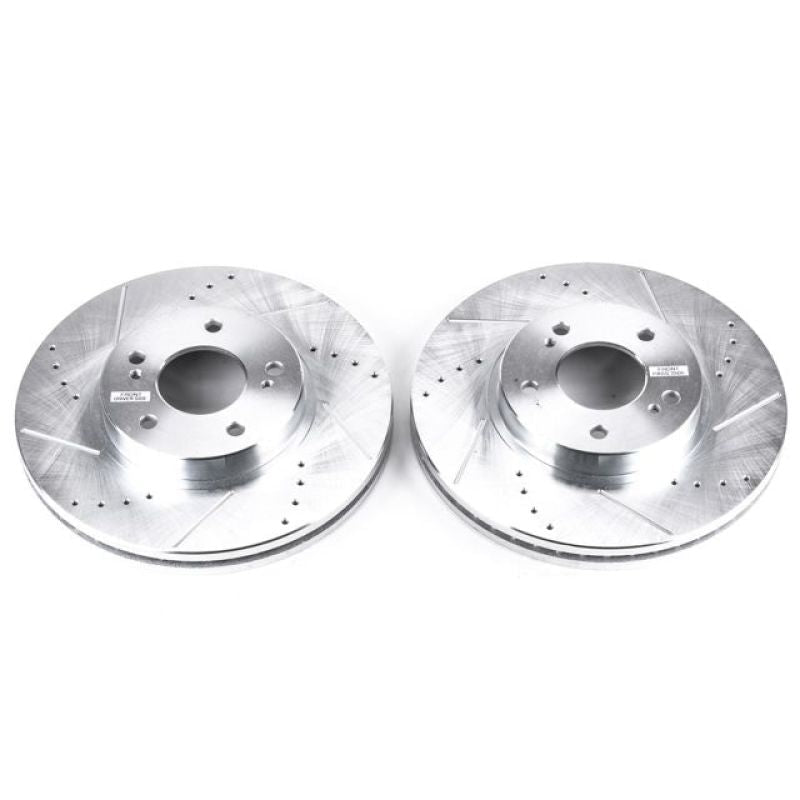 Power Stop Front Evolution Drilled & Slotted Rotors Pair Infiniti Q45 1997 - 2001 | JBR758XPR - JDMuscleBrake RotorspsbJBR758XPR
