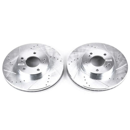 Power Stop Front Evolution Drilled & Slotted Rotors Pair Infiniti Q45 1997 - 2001 | JBR758XPR - JDMuscleBrake RotorspsbJBR758XPR