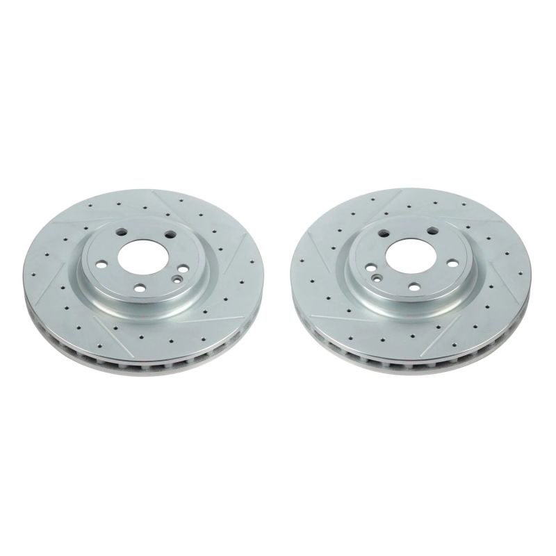 Power Stop Front Evolution Drilled & Slotted Rotors Pair Infiniti QX30 2017 - 2019 | EBR1487XPR - JDMuscleBrake RotorspsbEBR1487XPR