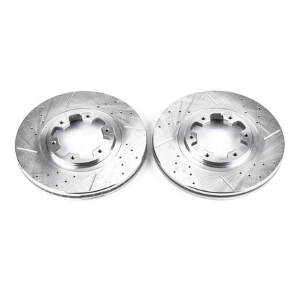 Power Stop Front Evolution Drilled & Slotted Rotors Pair Infiniti QX4 1997 - 2003 / Nissan Pathfinder 1998 - 2004 | JBR917XPR - JDMuscleBrake RotorspsbJBR917XPR