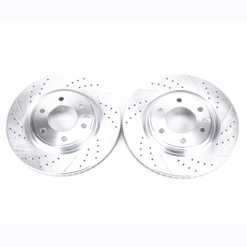 Power Stop Front Evolution Drilled & Slotted Rotors Pair Infiniti QX56 2008 - 2010 / Nissan Armada 2007 - 2018 / Titan 2008 - 21 | JBR1199XPR - JDMuscleBrake RotorspsbJBR1199XPR