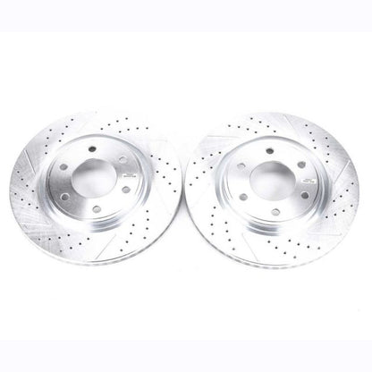 Power Stop Front Evolution Drilled & Slotted Rotors Pair Infiniti QX56 2008 - 2010 / Nissan Armada 2007 - 2018 / Titan 2008 - 21 | JBR1199XPR - JDMuscleBrake RotorspsbJBR1199XPR