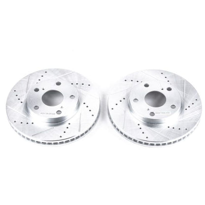 Power Stop Front Evolution Drilled & Slotted Rotors Pair Lexus ES300 1992 - 2001 / Toyota Camry 1992 - 2006 / Avalon 1995 - 2004 / Sienna 1998 - 2003 / Solara 1999 - 2003 | JBR712XPR - JDMuscleBrake RotorspsbJBR712XPR
