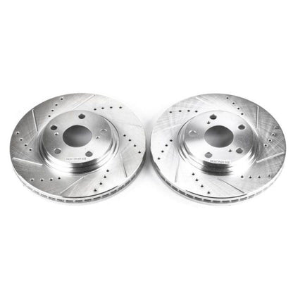 Power Stop Front Evolution Drilled & Slotted Rotors Pair Lexus ES300 2002 - 2003 / ES330 2004 - 2006 / RX300 1999 - 2003 / Toyota Camry 2002 - 2004 / Highlander 2001 - 2007 | JBR737XPR - JDMuscleBrake RotorspsbJBR737XPR