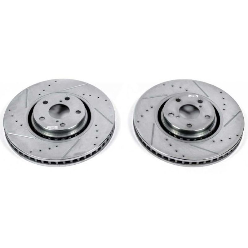 Power Stop Front Evolution Drilled & Slotted Rotors Pair Lexus GS350 2007 - 2011 | JBR1307XPR - JDMuscleBrake RotorspsbJBR1307XPR