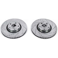 Power Stop Front Evolution Drilled & Slotted Rotors Pair Lexus GS350 2007 - 2011 | JBR1307XPR - JDMuscleBrake RotorspsbJBR1307XPR
