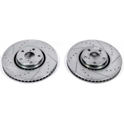 Power Stop Front Evolution Drilled & Slotted Rotors Pair Lexus GS350 2007 - 2011 | JBR1307XPR - JDMuscleBrake RotorspsbJBR1307XPR