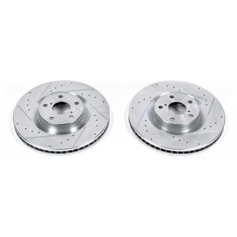 Power Stop Front Evolution Drilled & Slotted Rotors Pair Lexus GS350 2009 - 2011 / GS450h 2009 - 2011 / GS460 2009 - 2011 / IS350 2009 - 2011 / IS350c 2010 - 2011 | JBR1392XPR - JDMuscleBrake RotorspsbJBR1392XPR