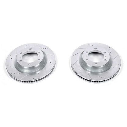 Power Stop Front Evolution Drilled & Slotted Rotors Pair Lexus GX460 2010 - 21 / Toyota 4Runner 2010 - 21 | JBR1395XPR - JDMuscleBrake RotorspsbJBR1395XPR