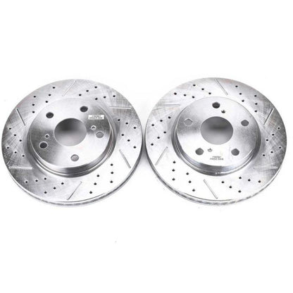 Power Stop Front Evolution Drilled & Slotted Rotors Pair Lexus HS250h 2010 - 2012 / Scion xB 2008 - 2015 / Toyota Prius 2012 - 2017 / RAV4 2006 - 2018 | JBR1303XPR - JDMuscleBrake RotorspsbJBR1303XPR