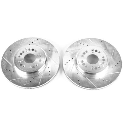 Power Stop Front Evolution Drilled & Slotted Rotors Pair Lexus LS400 1995 - 2000 | JBR789XPR - JDMuscleBrake RotorspsbJBR789XPR
