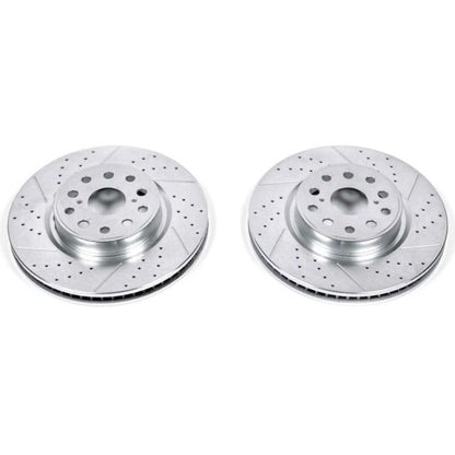 Power Stop Front Evolution Drilled & Slotted Rotors Pair Lexus LS460 2007 - 2017 | JBR1304XPR - JDMuscleBrake RotorspsbJBR1304XPR