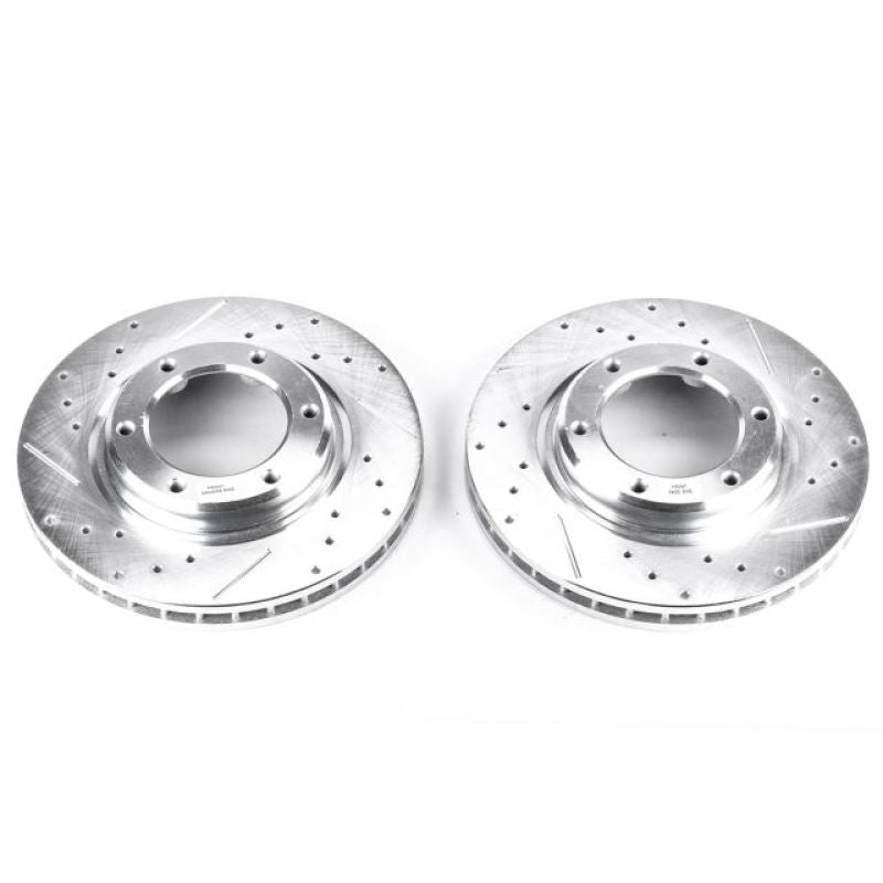 Power Stop Front Evolution Drilled & Slotted Rotors Pair Lexus LX450 1996 - 1997 / Toyota Land Cruiser 1993 - 1997 | JBR742XPR - JDMuscleBrake RotorspsbJBR742XPR