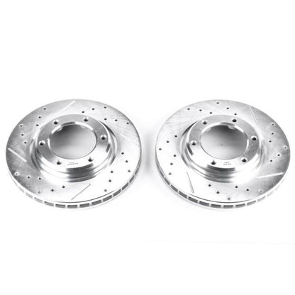 Power Stop Front Evolution Drilled & Slotted Rotors Pair Lexus LX450 1996 - 1997 / Toyota Land Cruiser 1993 - 1997 | JBR742XPR - JDMuscleBrake RotorspsbJBR742XPR