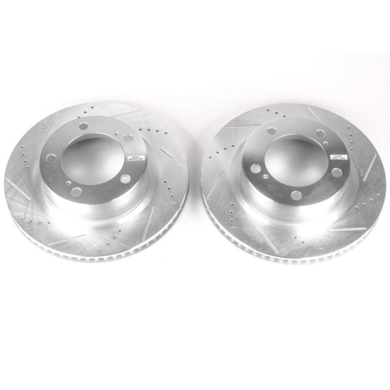 Power Stop Front Evolution Drilled & Slotted Rotors Pair Lexus LX570 2008 - 2015 / Toyota Land Cruiser 2008 - 2015 | JBR1312XPR - JDMuscleBrake RotorspsbJBR1312XPR