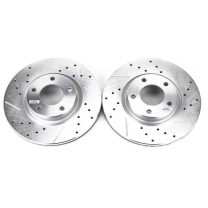 Power Stop Front Evolution Drilled & Slotted Rotors Pair Mazda 3 2004 - 2012 / 5 2006 - 2015 | JBR1115XPR - JDMuscleBrake RotorspsbJBR1115XPR