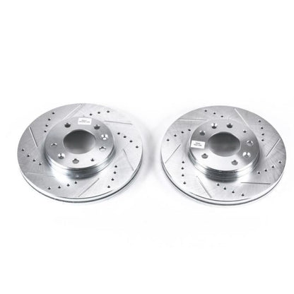 Power Stop Front Evolution Drilled & Slotted Rotors Pair Mazda 6 2003 - 2005 | JBR998XPR - JDMuscleBrake RotorspsbJBR998XPR