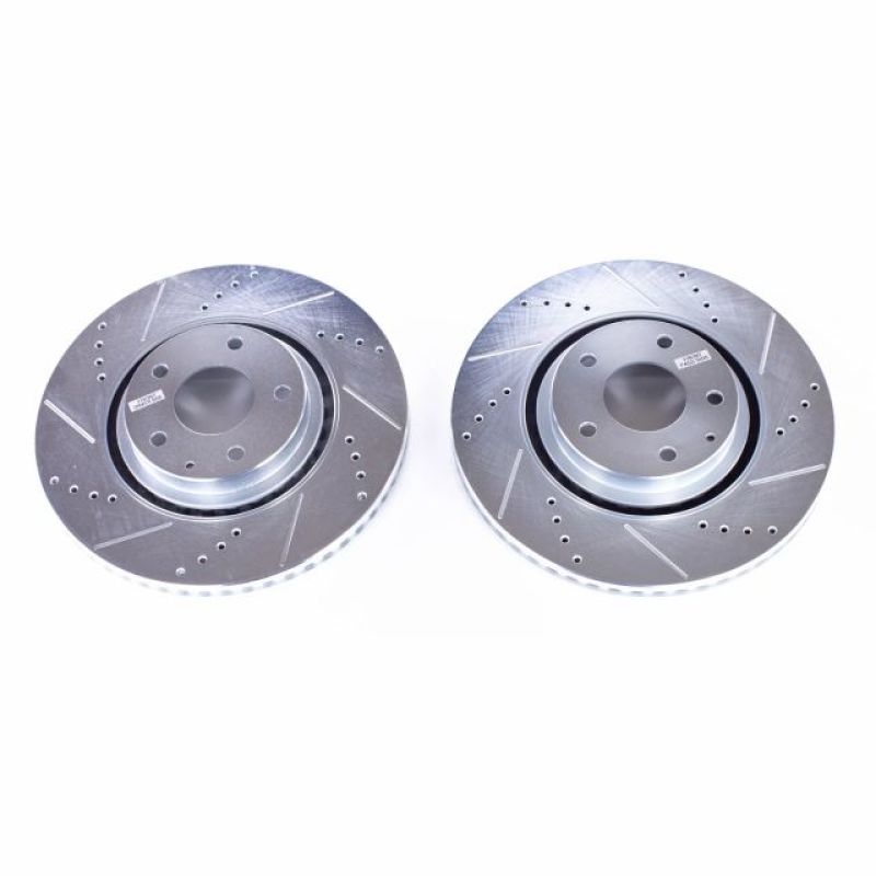 Power Stop Front Evolution Drilled & Slotted Rotors Pair Mazda CX - 5 2019 - 21 / CX - 9 2016 - 21 / Mazdaspeed 6 2019 - 2020 | JBR1741XPR - JDMuscleBrake RotorspsbJBR1741XPR