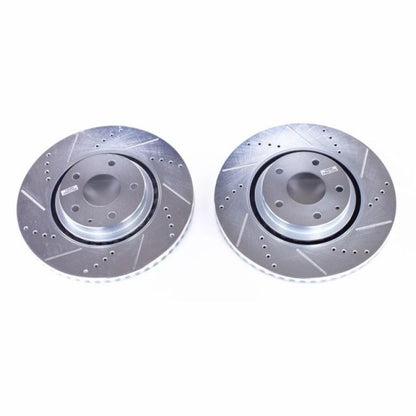 Power Stop Front Evolution Drilled & Slotted Rotors Pair Mazda CX - 5 2019 - 21 / CX - 9 2016 - 21 / Mazdaspeed 6 2019 - 2020 | JBR1741XPR - JDMuscleBrake RotorspsbJBR1741XPR