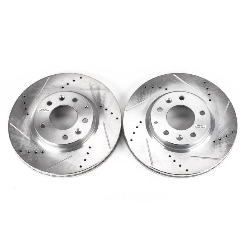 Power Stop Front Evolution Drilled & Slotted Rotors Pair Mazda CX - 7 2007 - 2012 | JBR1314XPR - JDMuscleBrake RotorspsbJBR1314XPR