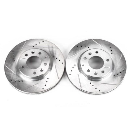 Power Stop Front Evolution Drilled & Slotted Rotors Pair Mazda CX - 7 2007 - 2012 | JBR1314XPR - JDMuscleBrake RotorspsbJBR1314XPR