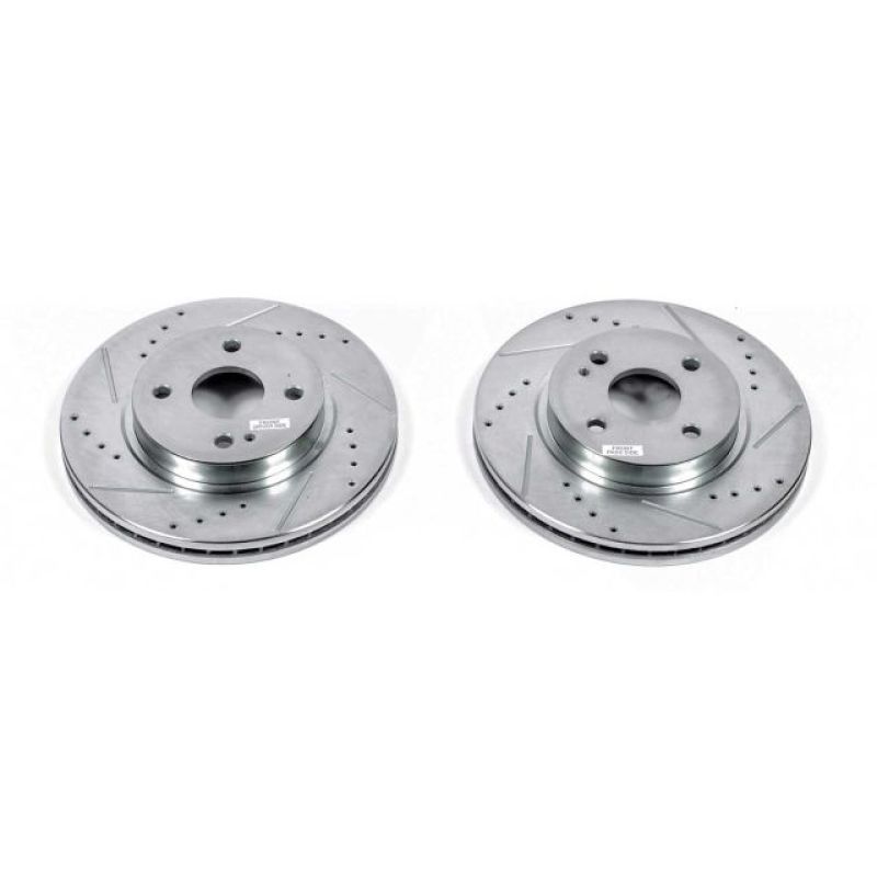 Power Stop Front Evolution Drilled & Slotted Rotors Pair Mazda Mazdaspeed 2 2011 - 2014 | JBR1561XPR - JDMuscleBrake RotorspsbJBR1561XPR
