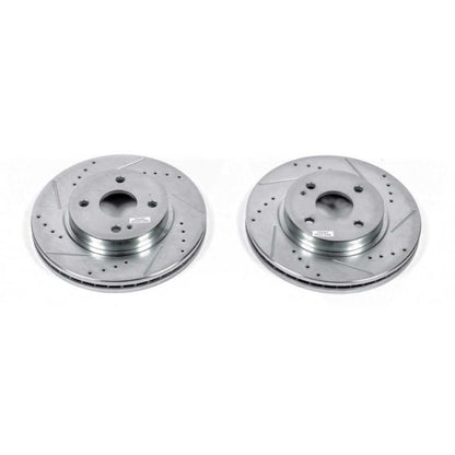 Power Stop Front Evolution Drilled & Slotted Rotors Pair Mazda Mazdaspeed 2 2011 - 2014 | JBR1561XPR - JDMuscleBrake RotorspsbJBR1561XPR