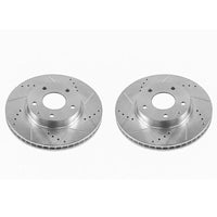 Power Stop Front Evolution Drilled & Slotted Rotors Pair Mazda Mazdaspeed 3 2014 - 2016 / CX - 3 2016 - 21 | JBR1599XPR - JDMuscleBrake RotorspsbJBR1599XPR