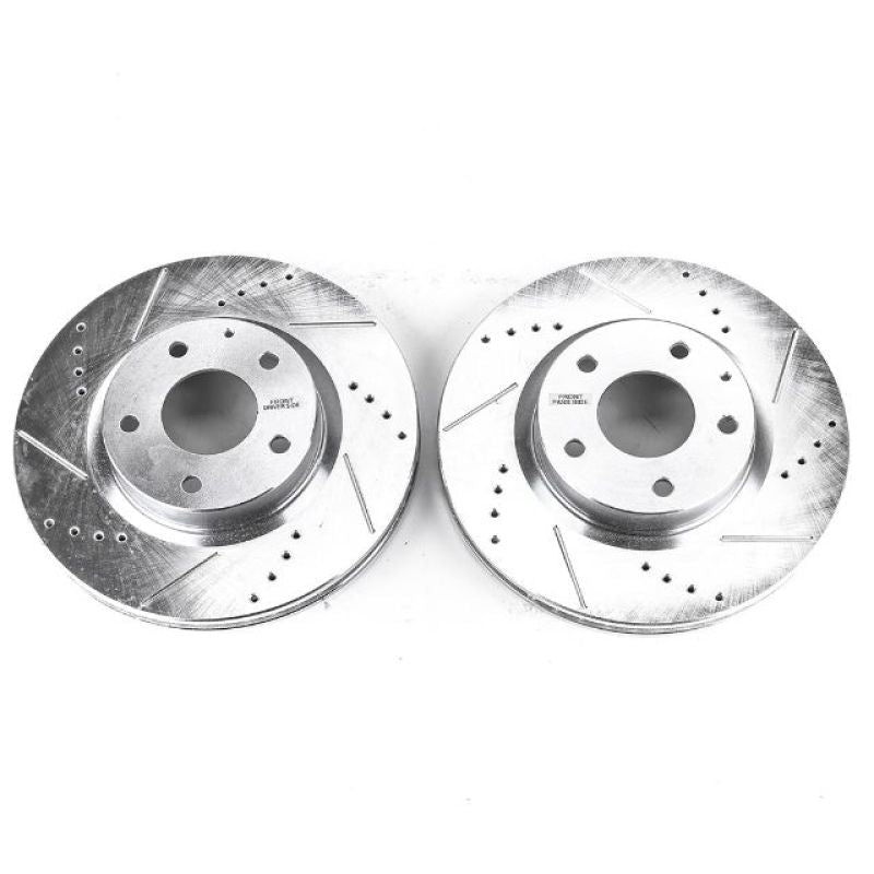 Power Stop Front Evolution Drilled & Slotted Rotors Pair Mazda Mazdaspeed 3 2014 - 2018 / CX - 3 2016 - 21 | JBR1598XPR - JDMuscleBrake RotorspsbJBR1598XPR