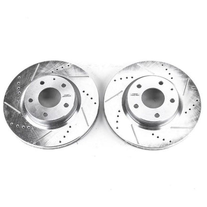 Power Stop Front Evolution Drilled & Slotted Rotors Pair Mazda Mazdaspeed 3 2014 - 2018 / CX - 3 2016 - 21 | JBR1598XPR - JDMuscleBrake RotorspsbJBR1598XPR