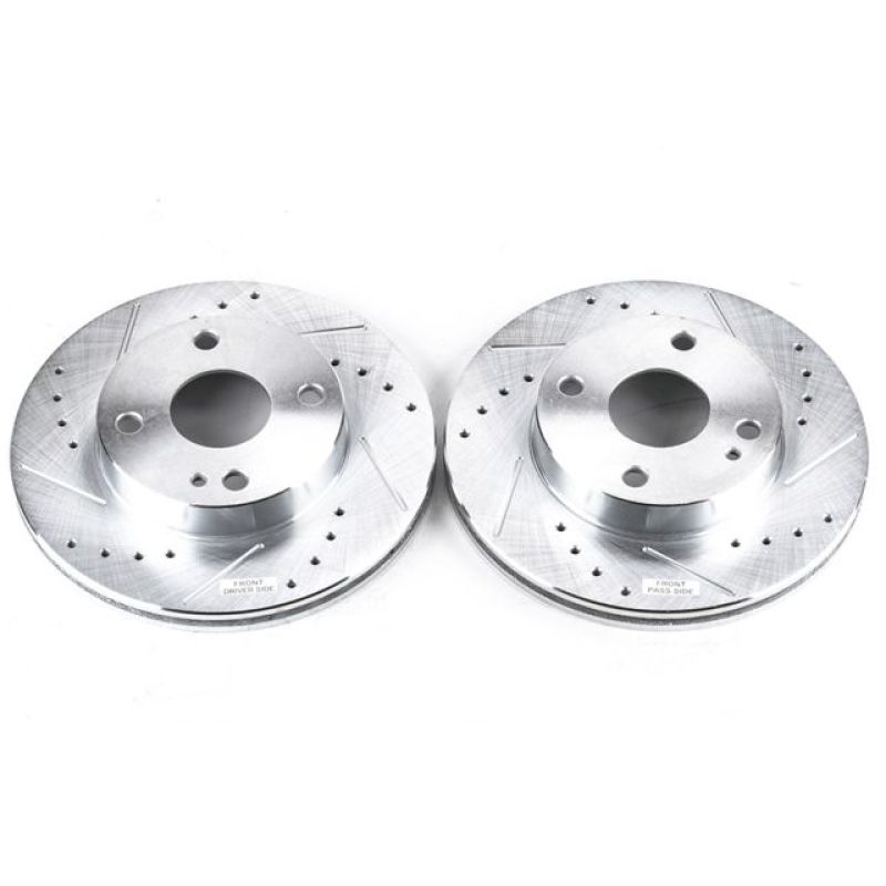 Power Stop Front Evolution Drilled & Slotted Rotors Pair Mazda Miata 1990 - 1993 | JBR543XPR - JDMuscleBrake RotorspsbJBR543XPR