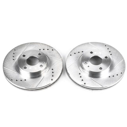 Power Stop Front Evolution Drilled & Slotted Rotors Pair Mazda Miata 2001 - 2005 | JBR950XPR - JDMuscleBrake RotorspsbJBR950XPR