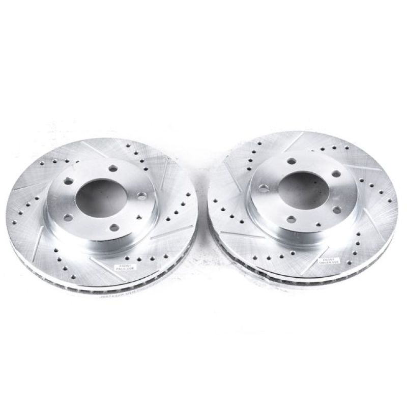 Power Stop Front Evolution Drilled & Slotted Rotors Pair Mazda Millenia 1995 - 2000 / MPV 2000 - 2006 | JBR762XPR - JDMuscleBrake RotorspsbJBR762XPR