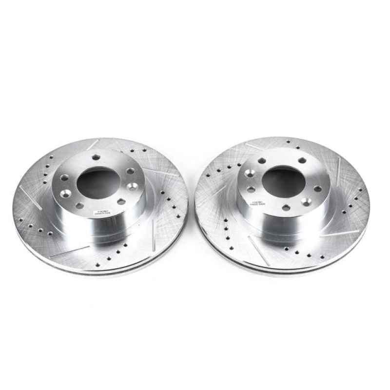 Power Stop Front Evolution Drilled & Slotted Rotors Pair Mazda RX - 7 1993 - 1995 | JBR760XPR - JDMuscleBrake RotorspsbJBR760XPR