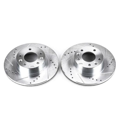 Power Stop Front Evolution Drilled & Slotted Rotors Pair Mazda RX - 7 1993 - 1995 | JBR760XPR - JDMuscleBrake RotorspsbJBR760XPR
