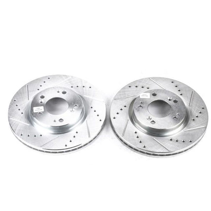 Power Stop Front Evolution Drilled & Slotted Rotors Pair Mitsubishi Eclipse 2006 - 2012 / Galant 2004 - 2009 | JBR1101XPR - JDMuscleBrake RotorspsbJBR1101XPR