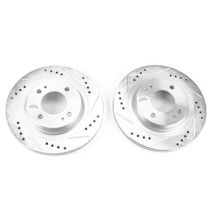 Power Stop Front Evolution Drilled & Slotted Rotors Pair Mitsubishi Mirage 2017 - 2020 / Mirage G4 2017 - 2020 | JBR1762XPR - JDMuscleBrake RotorspsbJBR1762XPR