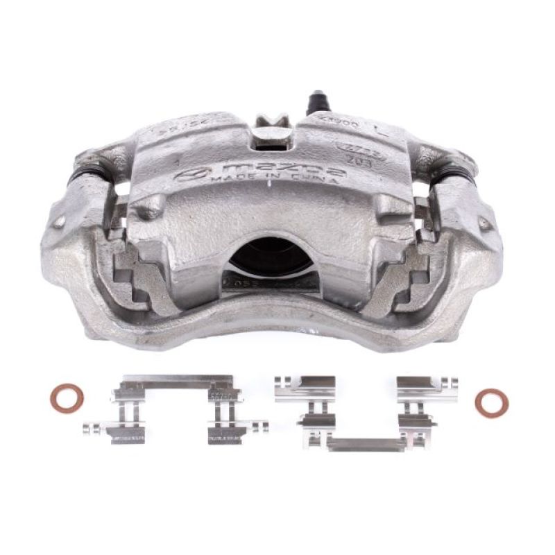 Power Stop Front Left Autospecialty Caliper w/ Bracket Mazda Mazdaspeed 3 2014 - 2018 / CX - 3 2016 - 21 | L7158 - JDMuscleBrake Caliper Adapter BracketspsbL7158