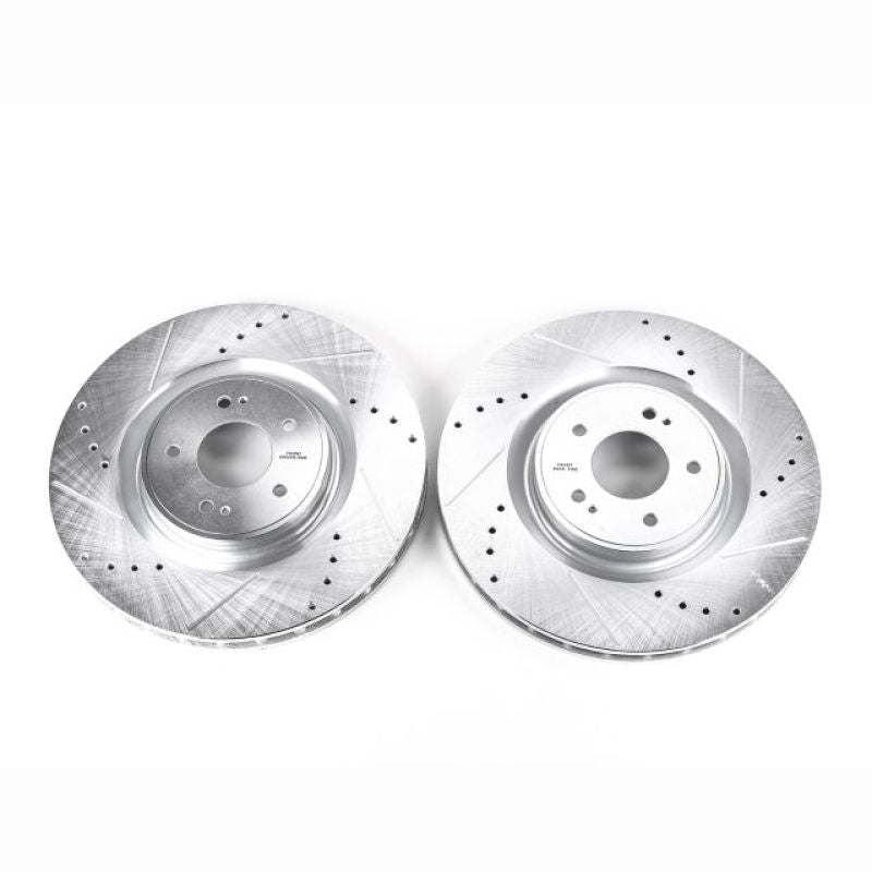 Power Stop Front Pair Evolution Drilled & Slotted Rotors Mitsubishi Lancer 2008 - 2015 | JBR1317XPR - JDMuscleBrake RotorspsbJBR1317XPR