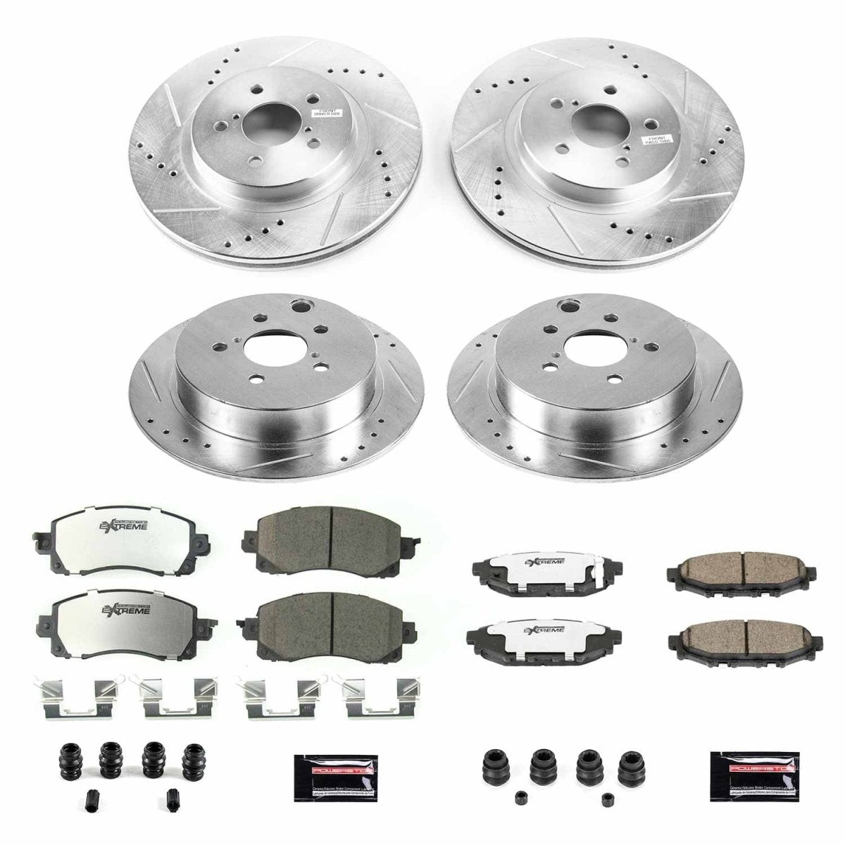 Power Stop Front & Rear Z26 Street Warrior Brake Kit Subaru Crosstrek 2018-21 / Impreza 2017-21 | K7927-26 - JDMuscleBrake KitspsbK7927-26