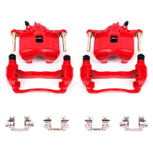 Power Stop Front Red Calipers w/ Brackets Pair Honda Civic 1993 - 1995 / Civic Del Sol 1993 - 1997 | S1614 - JDMuscleBrake Caliper Adapter BracketspsbS1614